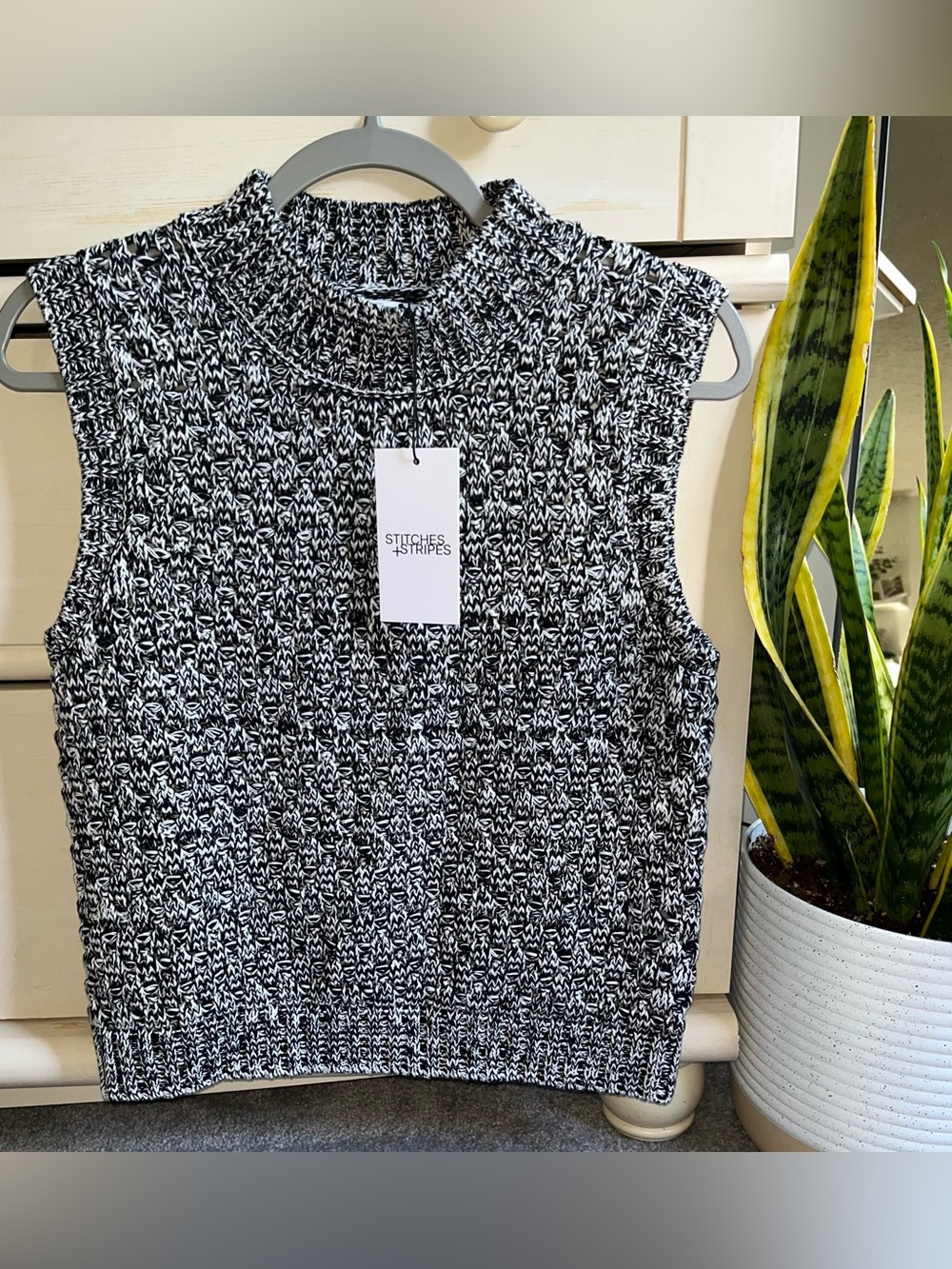 NWT Stitches & Stripes Marled Chunky Knit Sweater Vest M